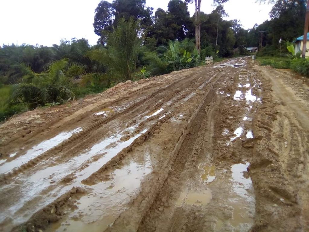 Jalan Ke Godang Damar Kecamatan Samalantan Kabupaten Bengkayang