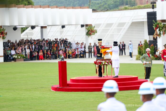 Pengunjung Sambut Upacara Kenegaraan HUT RI ke-79 di Ibu Kota Nusantara Dengan Sukacita dan Bangga