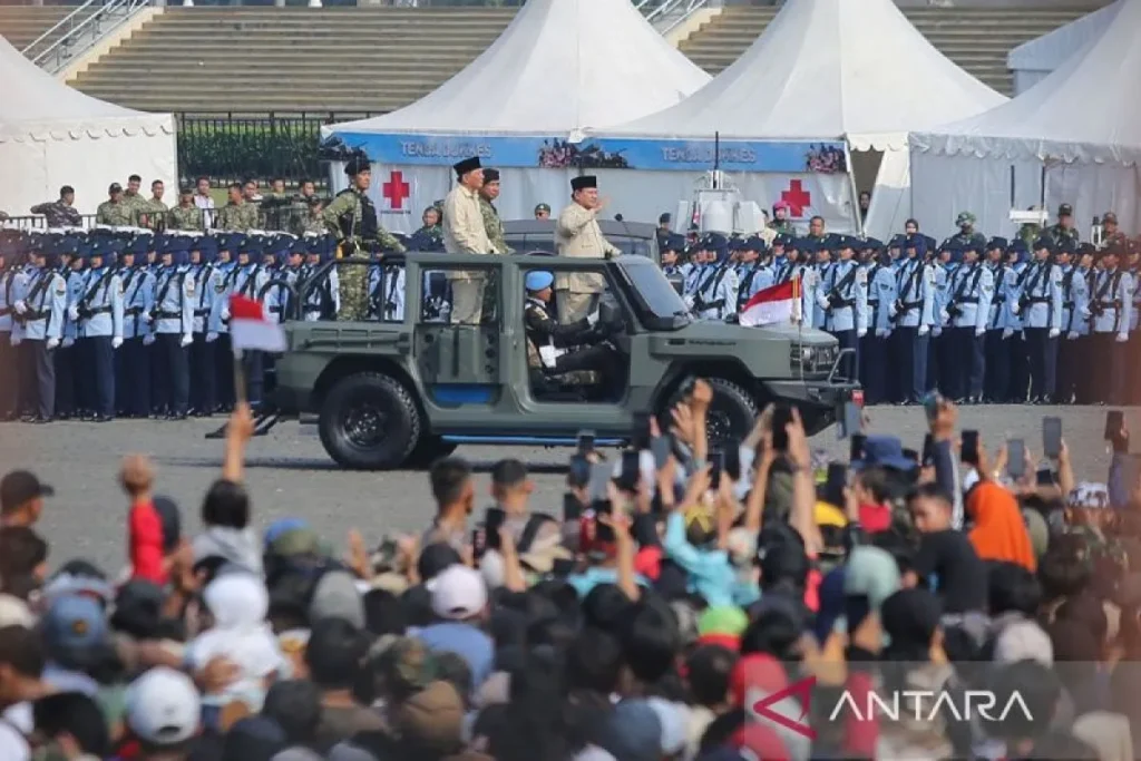 Presiden Prabowo Pimpin Upacara Peringatan HUT ke-80 TNI di Monas